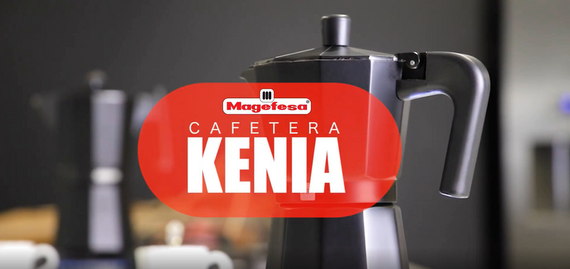 Magefesa Kenia Noir Stovetop Espresso Moka Pot, 3-Cup/5 oz, Italian Coffee Maker for Cuban Coffee, Extra-Thick Aluminum, Heat-Resistant Handle, Safe & Easy-to-Use, Greca Coffee Maker 3 CUPS BLACK