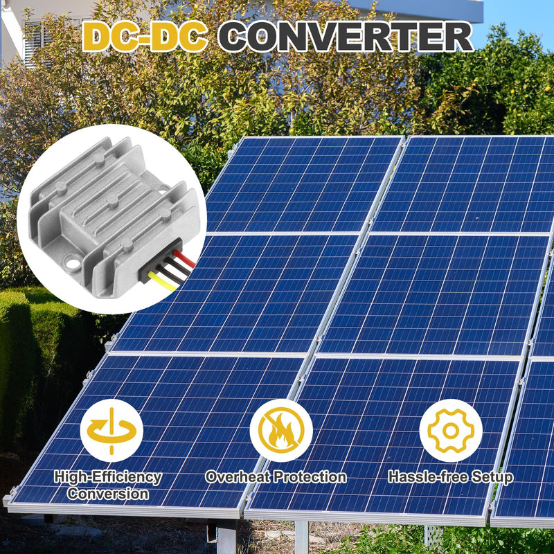 QUARKZMAN DC 12V/24V to DC 6V Voltage Converter 6A 36W Step-Down Converter | Voltage Reducer IP67 Waterproof Transformer Power Supply Module Power Adapter for Car Truck Solar System