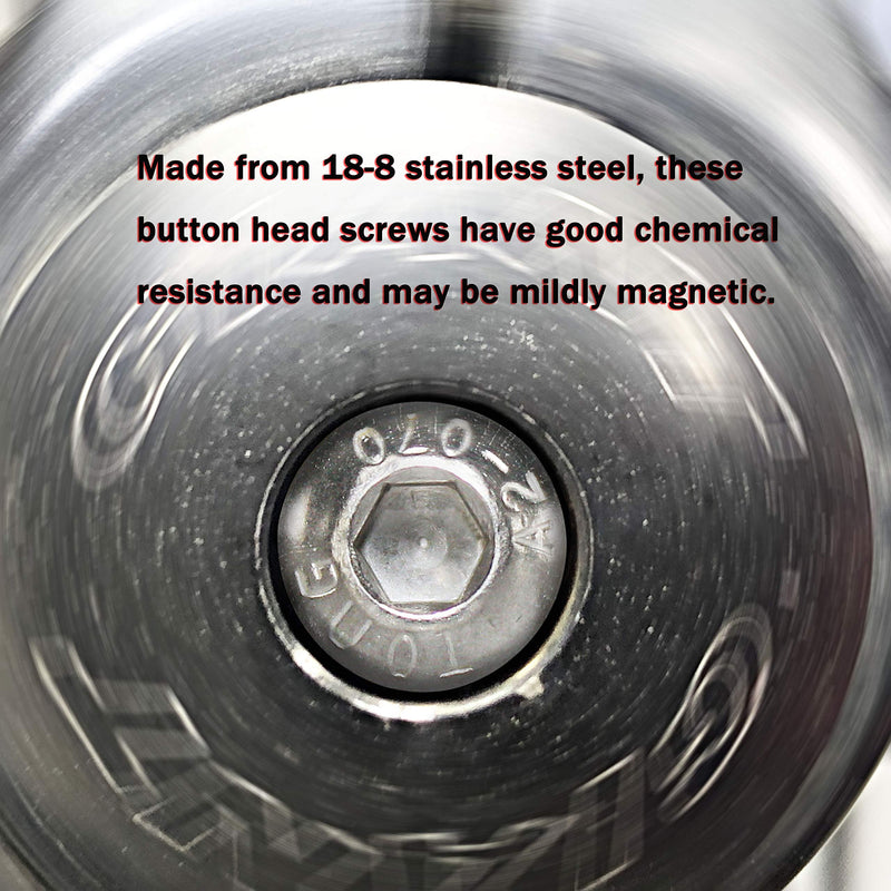[Australia - AusPower] - 50 Pcs M4-0.70 x 20mm Button Head Socket Cap Bolts Screws, 18-8 Stainless Steel, Allen Hex Drive, ISO 7380, by Fullerkreg,Come in a Plastic Case M4 x 20mm 