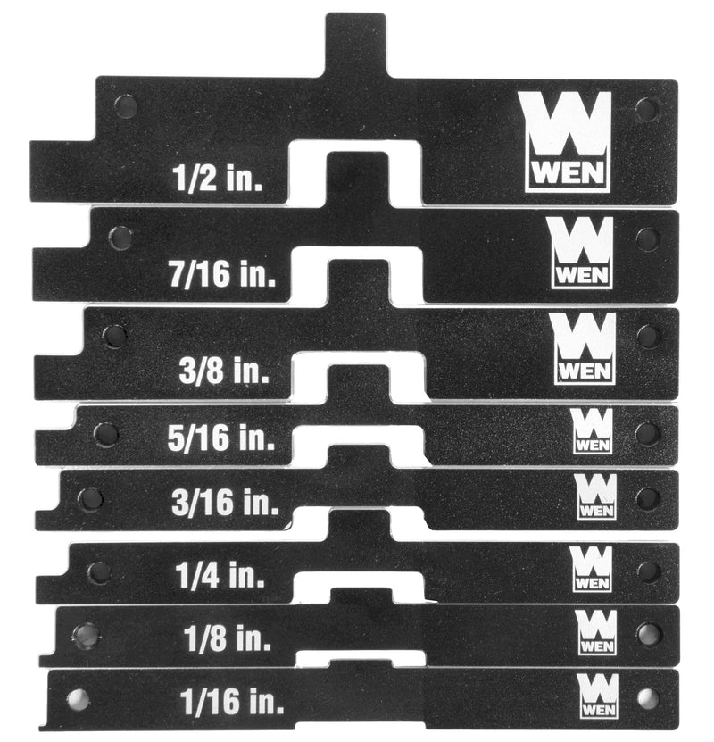 [Australia - AusPower] - Wen Aluminum Precision Setup Blocks, Eight-Piece Gauge Set for Router Tables, Table Saws, Band Saws, and Woodworking (10408) 