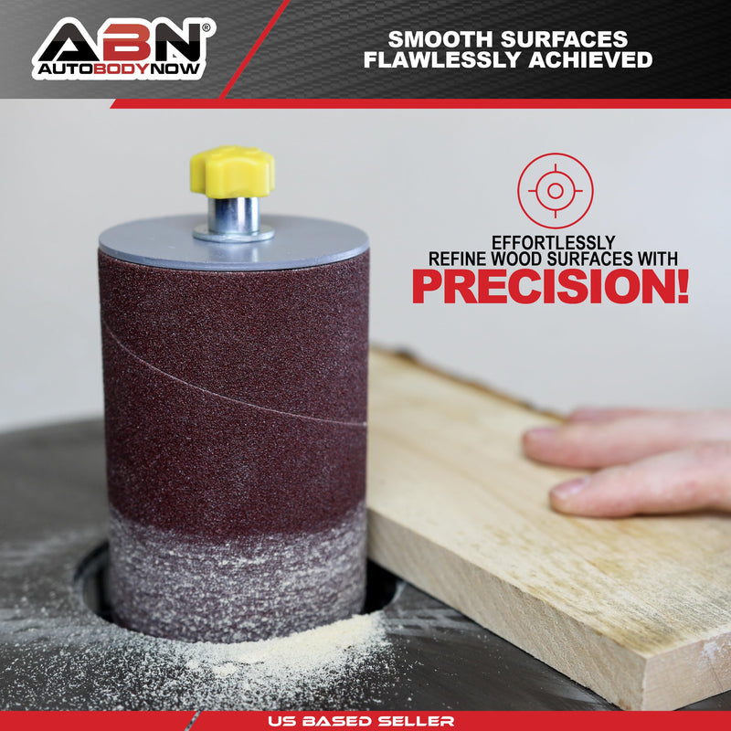 [Australia - AusPower] - ABN Aluminum Oxide Spindle Sanding Sleeves 18-Pack – 4.5in Length, Assorted 80 120 240 Grit, 1/2in to 3in Sandpaper 