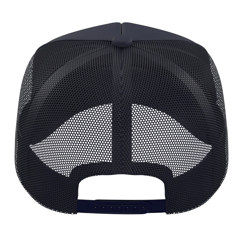 [Australia - AusPower] - Powered by Deep Breaths Inhaler Respiratory Wellness Trucker Hat with Adjustable Mesh Back One Size Navy Blue 