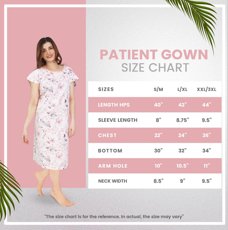 [Australia - AusPower] - NY Threads Women's Hospital Gown Soft and Stylish Patient Gown 2XLarge-3XLarge White Rose - Pink 