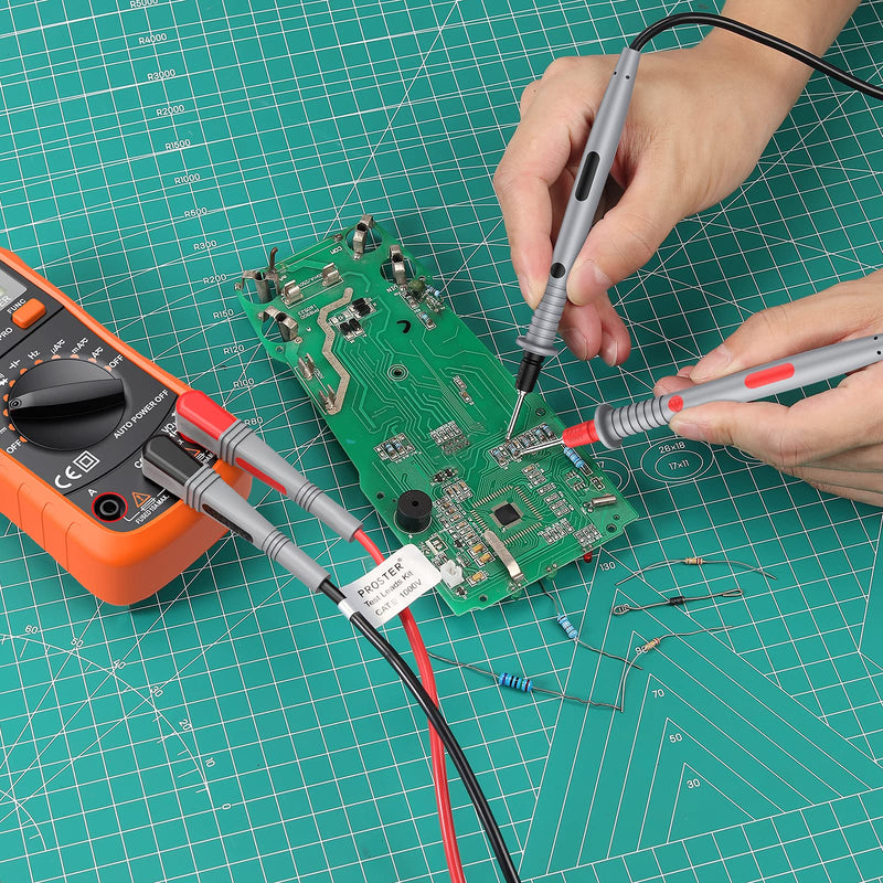 Proster Multi Test Lead Kit 21 in 1 Electric Multimeter Test Lead with Crocodile Clips Test Probe Banana Plug Multimeter Cable for Voltage Tester