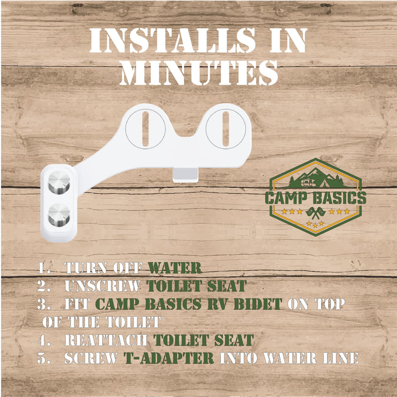 RV Bidet Made to Fit Your RV and Camper Trailer | Easy to Install and Self Cleaning | Non Electric | Upgrade Your RV
