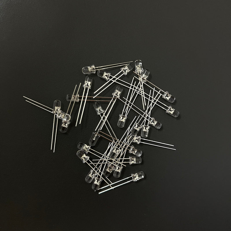 [Australia - AusPower] - 5mm Yellow LED Diode Lights 100pcs DC 2V 20mA Round Clear Lens Electronics Components Light Emitting Diodes LED Light Bulbs 