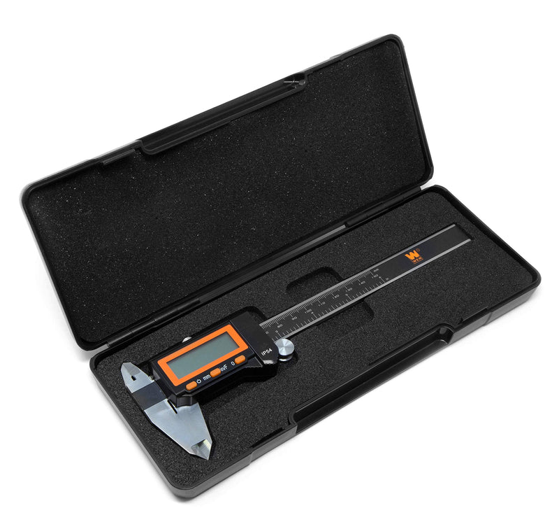 [Australia - AusPower] - WEN 10764 Electronic 6.1" Stainless Steel Water-Resistant Digital Caliper with LCD Readout & Storage Case, IP54 Rated 