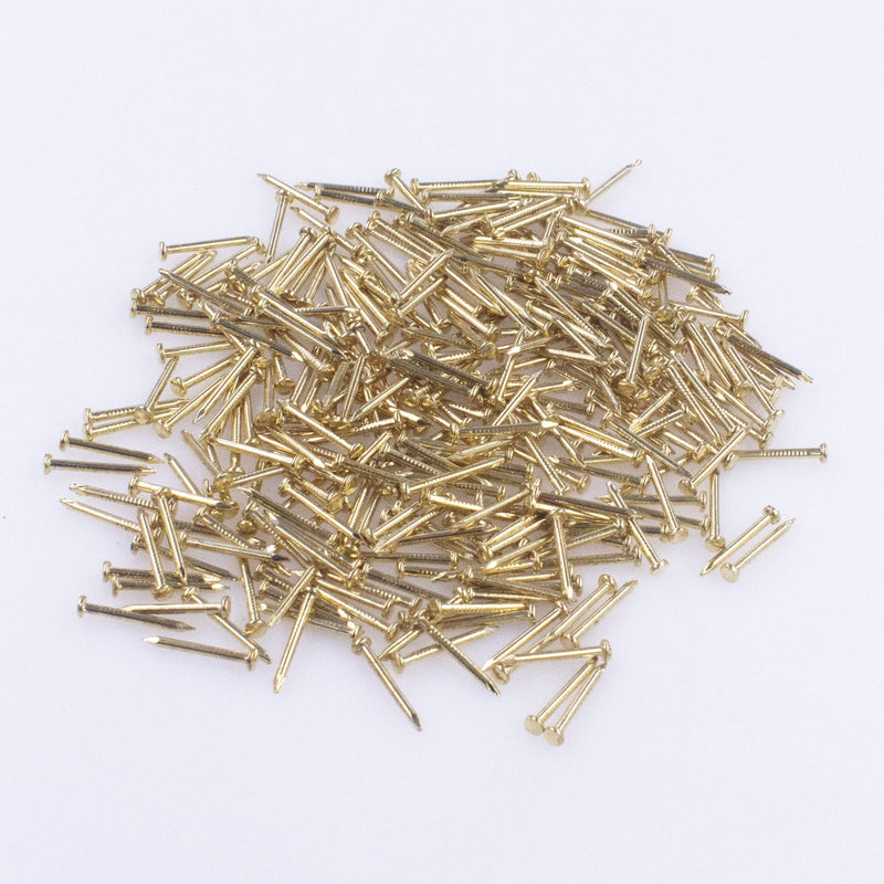 [Australia - AusPower] - Hardware Nail Assortment Kit (300pcs), Brass Plated Nails for Hanging Pictures (15MM) 15MM 