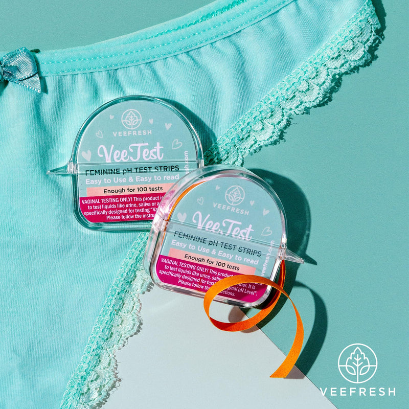 [Australia - AusPower] - VeeFresh VeeTest Vaginal pH Test Strips - 100-Piece Accurate and Easy to Use pH Balance Test Strips for Women, Compact and Discreet Vaginal pH Tester for Feminine Health Monitoring 