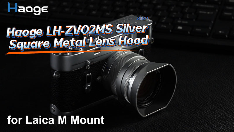 Haoge LH-ZV02MB Square Metal Lens Hood for Voigtlander Nokton 35mm f/1.4 II, 40mmF1.4 VM 50mm f1.5 II VM 28mm f1.5,Carl Zeiss 35mm f2 ZM,35mm f2.8 ZM, Planar T* 2/50 50mm f2 ZM Lens Black