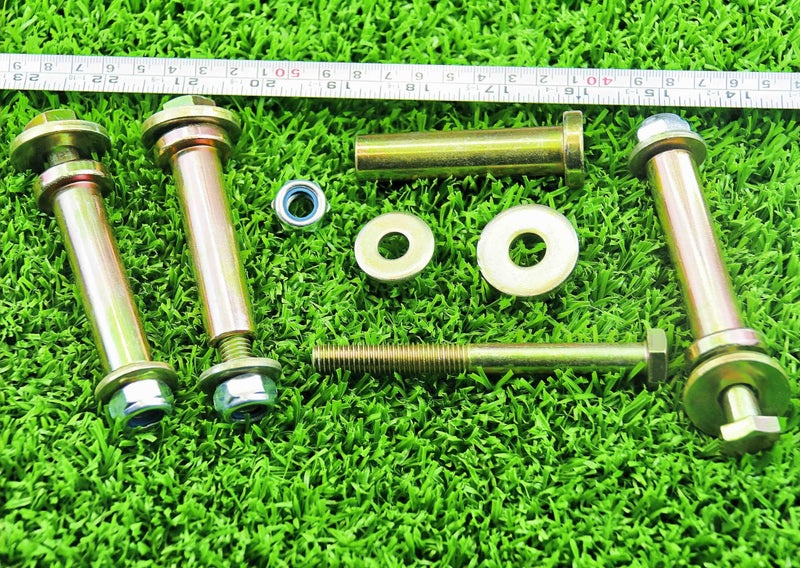 4 Pack Deck Wheel Bolts and locknut kit Compatible with Exmark Lawn mowers 103-3168 103-4051 1-603299 1-603602 PL7540 225-205,More 5/8" bore Wheel 4Pack 5/8"x 4-1/5"