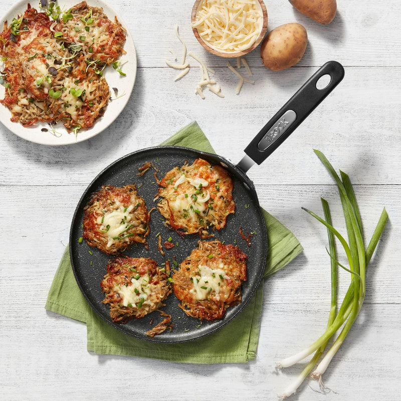 Starfrit The Rock 26cm (10") Non-Stick Multi Pan - Tawa - Durable Forged Aluminum - Oven Safe - PFOA Free - Easy to Clean - Black 10 inches 10" Multi Pan Fry pan