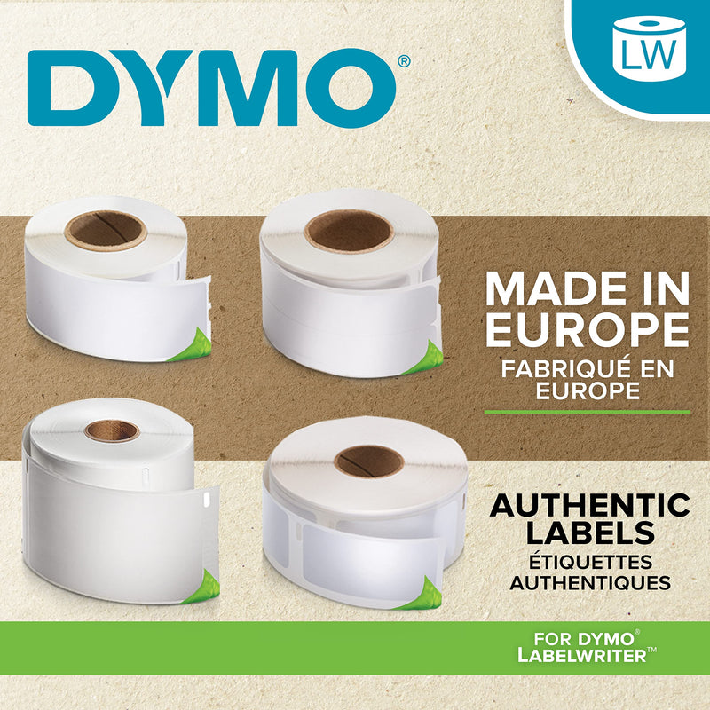 DYMO LW Durable Labels for LabelWriter Label Printers, White Poly, 1” x 2-1/8”, 1 Roll of 160 1" x 2-1/8"