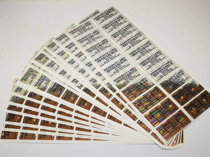 250 pcs Silver Security Seal 1.26 x 0.59 Inch, Void Hologram Stickers, Warranty Tamper evident Holographic Labels