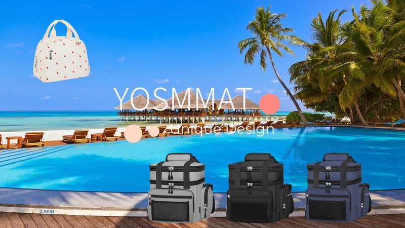 Expandable Lunch Box Men Insulated Double Deck Leakproof Cooler Bag 15-L C_Blue