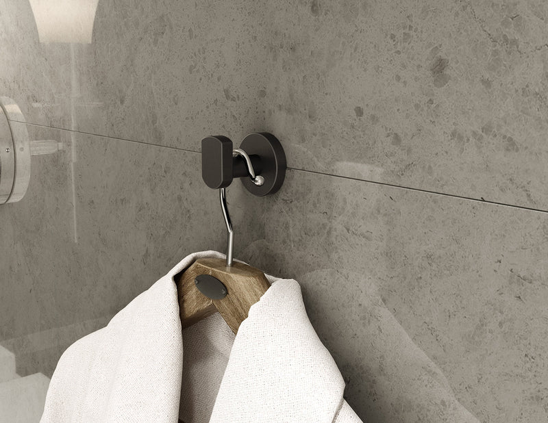 Symmons 353RH-MB Dia Wall-Mounted Robe Hook in Matte Black