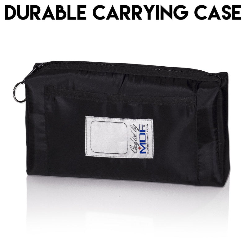 [Australia - AusPower] - MDF Instruments, Calibra Aneroid Premium Professional Sphygmomanometer, Blood Pressure Monitor with Adult Cuff & Carrying Case, Lifetime Calibration, White Dial, Black Cuff, MDF808M11 