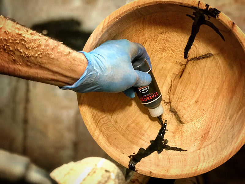 [Australia - AusPower] - Starbond 2 oz. Black Medium CA Glue (Premium Cyanoacrylate Super Glue) Crack Filler 150 CPS Viscosity for Woodworking, Woodturning, Carpentry, Guitar, RC Hobby 2 ounce 