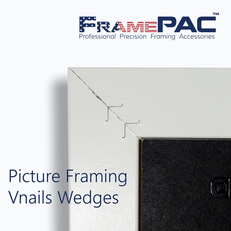 V Nails for Picture Frames Hardwood Universal (UNI) 10mm (3/8 Inch) [3000 V-Nail Pack, Stacked] - (for use in Automatic V Nailer for Picture Framing, Automatic V Nailer for Picture Frames) 3/8 inch [10mm] - 3000 pack UNI - Hardwood
