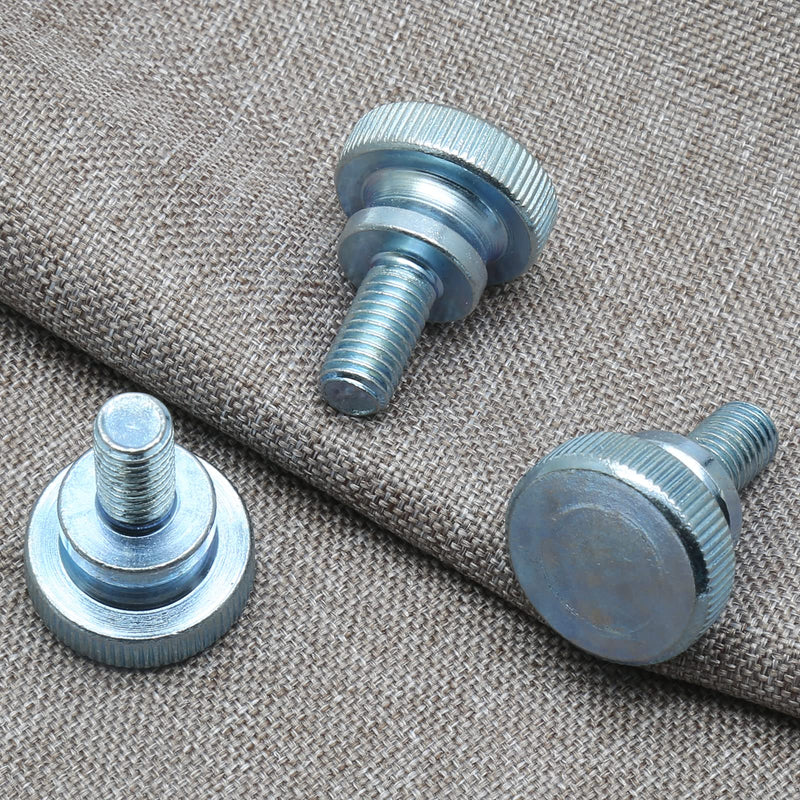 [Australia - AusPower] - Uenhoy 10 Pcs M8 Knurled Thumb Screws Znic Plated Flat Head Thumbscrews Grip Knobs - M8x16mm 
