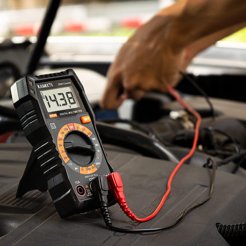 [Australia - AusPower] - KAIWEETS KM100 Digital Multimeter with Case and KAIWEETS KET03 Alligator Clips Electrical Test Leads Set 