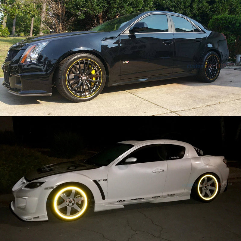 customTAYLOR33 (All Vehicles Yellow/Gold High Intensity Grade Reflective Copyrighted Safety Rim Tapes (Must Select Your Rim Size), 17" (Rim Size for Most SportsBikes) 17" (Rim Size for Most SportsBikes)