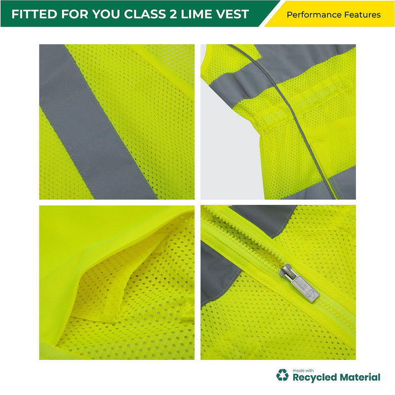 Shine Bright Safety Vest - High Visibility with Reflective Straps and Pockets – Premium, Soft, Durable, and Breathable Medium Yellow