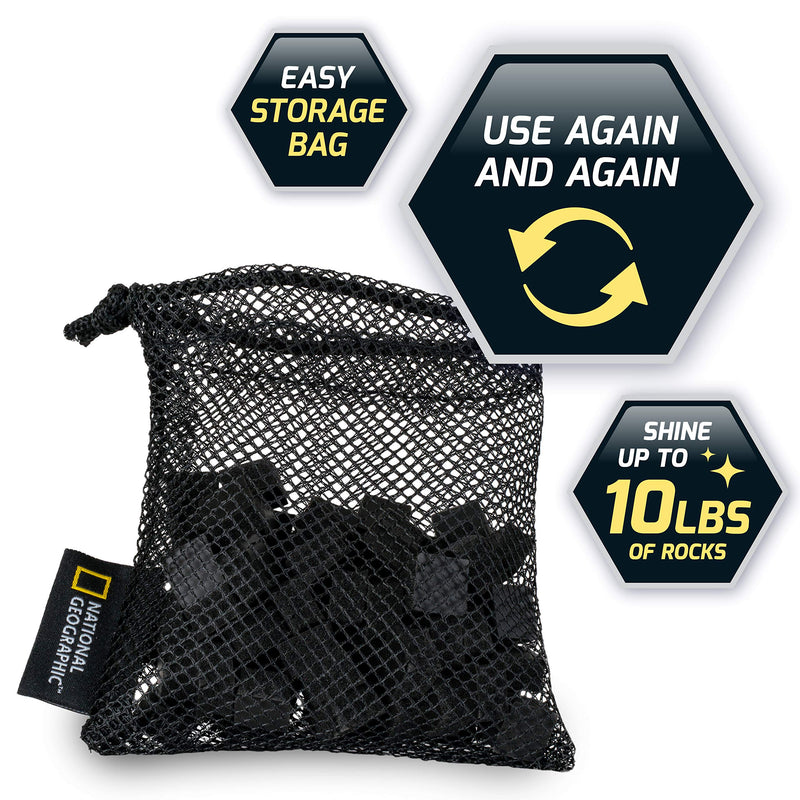 [Australia - AusPower] - NATIONAL GEOGRAPHIC Rock Tumbling Media – GemFoam Reusable Rock Polisher Foam, Use After Rock Tumbling Grit Cycles, Adds Shine to Tumbled Rocks and Minerals, Rock Tumbling Supplies New Polishing Foam 