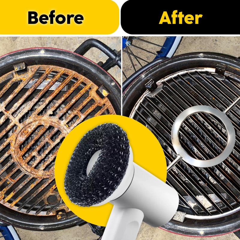 [Australia - AusPower] - Steel Brush Heads (2 Units) for Electric Spin Scrubber | Designed for Heavy-Duty Cleaning Tasks Steel brush heads (2 Units) 