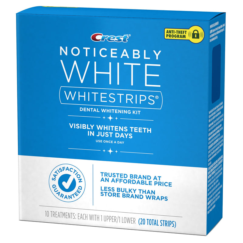 [Australia - AusPower] - Crest 3D Whitestrips, Noticeably White, Teeth Whitening Strip Kit, 20 Strips (10 Count Pack) 