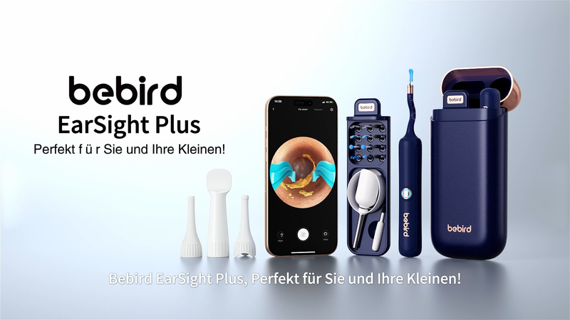 Bebird Pro Earwax Remover Otoscope Earsight Plus, 1920P HD Adjustable Ear Cleaner with Camera, Otoscope with Light, Ear Cleaner with Portable Box for Adults, Children, iOS, Android (White) 2-White