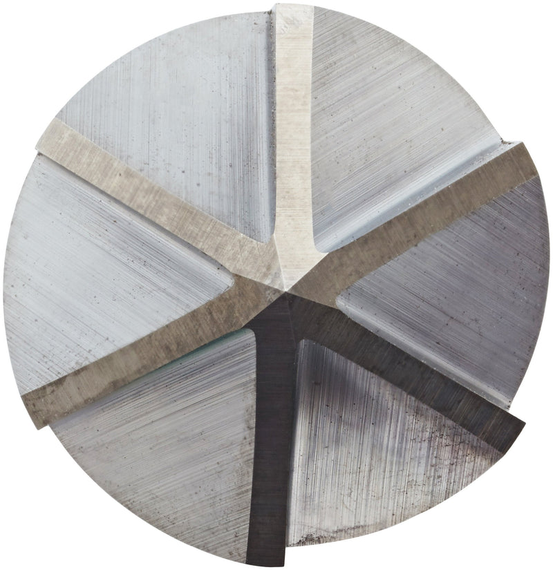 [Australia - AusPower] - KEO 55817 Solid Carbide Single-End Countersink, Uncoated (Bright) Finish, 6 Flutes, 100 Degree Point Angle, Round Shank, 1/4" Shank Diameter, 1/2" Body Diameter 