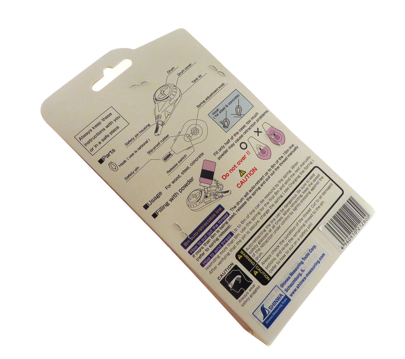 Shinwa Chalk Line Manual Crank Neo with Fine Chalk Line 77964