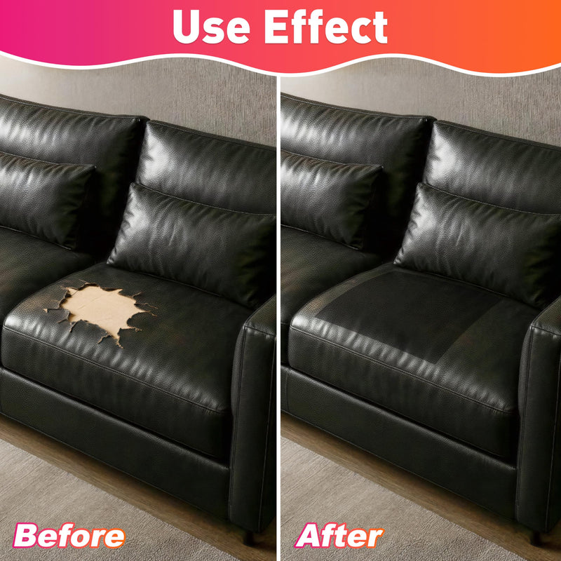 Meneng Self-Adhesive Leather Repair Patch: 17"x79" Cat Scratches Vinyl Repair Tape - Scratch-Resistant Furniture Patch Kit for Sofa Couch & Car Seat 17"x79"