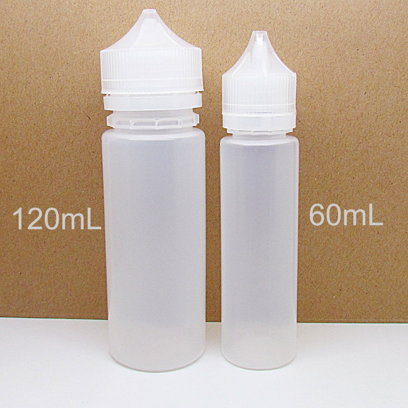 120mL LDPE Unicorn Plastic Thin Tip Dropper Bottles 4oz Free Mini Funnel (12 Pack)