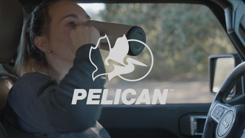 Pelican Hydration Pelican Ridge™ 18 oz Vacuum Insulated Tumbler - Recycled Stainless Steel Double Wall Travel with Dual Lid, Powder Coated Insulated Coffee Mug For Hot Cold Drinks, Hunter