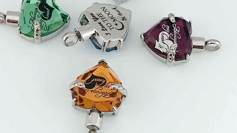 YOUFENG Urn Necklaces for Ashes Always in My Heart Heart Cremation Jewelry Memorial Pendant Birthstone Necklace June URN