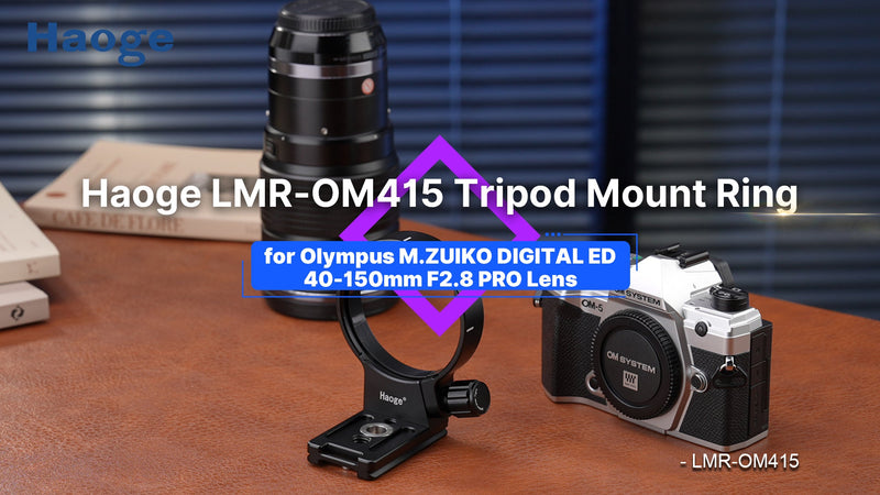 Haoge LMR-OM415 Lens Collar Replacement Foot Tripod Mount Ring for Olympus M.ZUIKO Digital ED 40-150mm F2.8 PRO,90mm F3.5 Macro is PRO Lens Built-in Arca Swiss Type Quick Release Plate