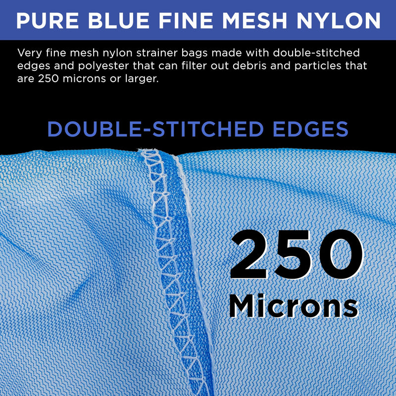 Master Elite 5 Gallon Paint & Liquid Strainer Filter Bag with Pure Blue Fine Nylon Mesh, Pack of 36 - Used in 5 Gallon Buckets, Disposable Filtering Bag, Elastic Top Opening - Hydroponics, Gardening 3
