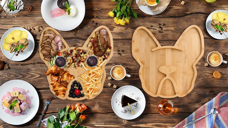 French Bulldog Cheese Board, 12" inch Frenchie Charcuterie Boards Extra Large Bamboo Funny Serving Tray Aperitif Platter Dog Gift for Housewarming Bachelor Party Thanksgiving Christmas 12 inches