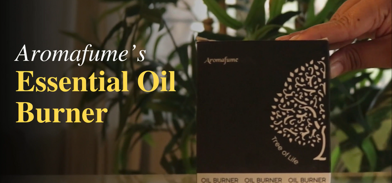 Flower of Life Essential Oil Burner with 10ml Oil & Candle, Aromafume