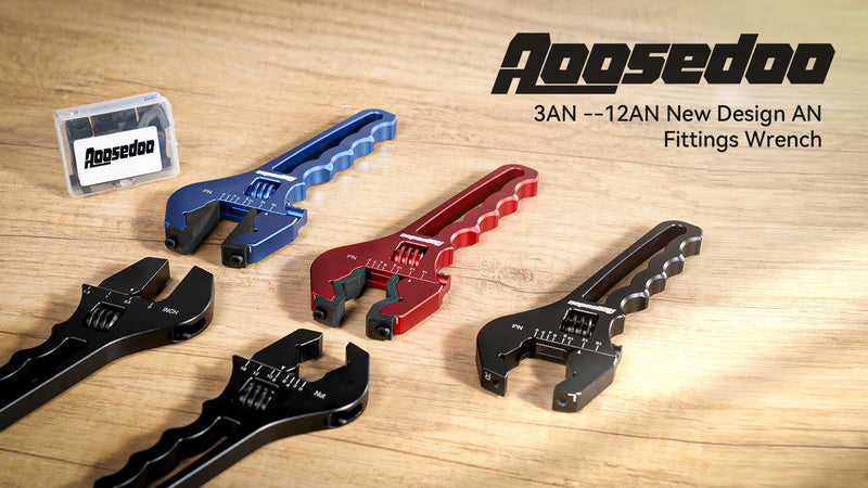 AOOSEDOO red AN fitting wrench, anti-scratch adjustable tool for 3AN to 16AN fittings