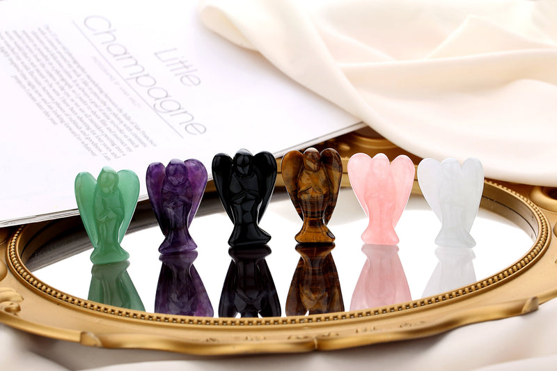 QINJIEJIE Amethyst Crystal Angel Crystals Healing Stones Guardian Angel