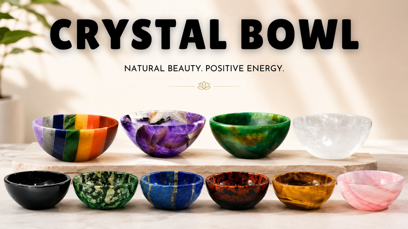 Golden Quartz Crystal Bowl - 3 Inch Decorative Bowls for Room and Home Decor - Gemstone Healing Crystals for Elegant Display, Positive Energy Balance and Gift 3 Inches Golden Quartz