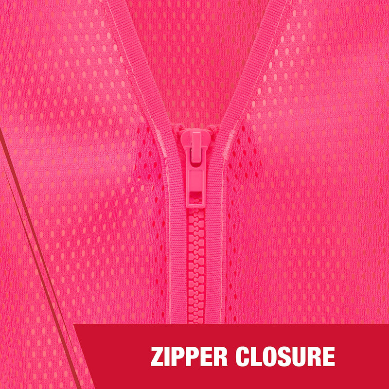 Radians SV22-1 Economy Type O Class 1 Safety Vest Size Extra Large, Pink Mesh with Contrasting Tape - 1 Each 2X
