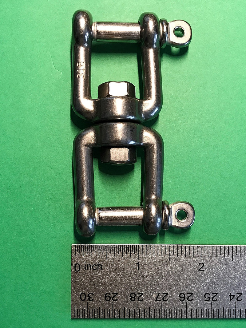 US Stainless Stainless Steel 316 Anchor Swivel Jaw and Jaw 5/16" or 8mm Marine Grade