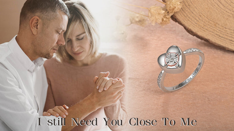 925 Sterling Silver Celtic Knot Urn Ring for Ashes Cremation Rings Jewelry 5