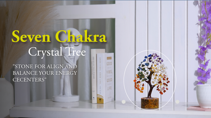 7 Chakra Tree of Life - Aesthetic Room Decor - Crystal Necklace - Nature Decor - Crystal Tree