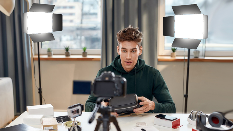 Pixel LED Video Light Panel Photography Camera Lighting 20W Bi-Color Dimmable 2500-6500K Led Studio Streaming Lights Photo Video Shooting (Battery Not Included) P30