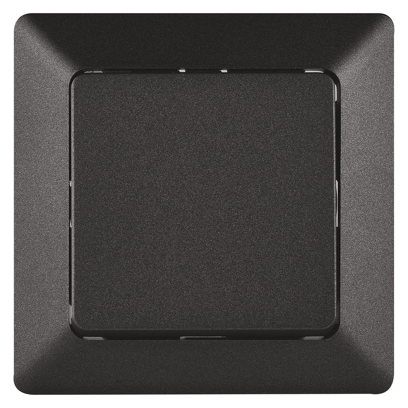 [Australia - AusPower] - EMOS Toggle Switch Black/Anthracite, Light Switch with One Rocker 250 V~/10 AX, Plastic, without Flush-Mounted Box, Protection Class IP20 for Indoor Use 